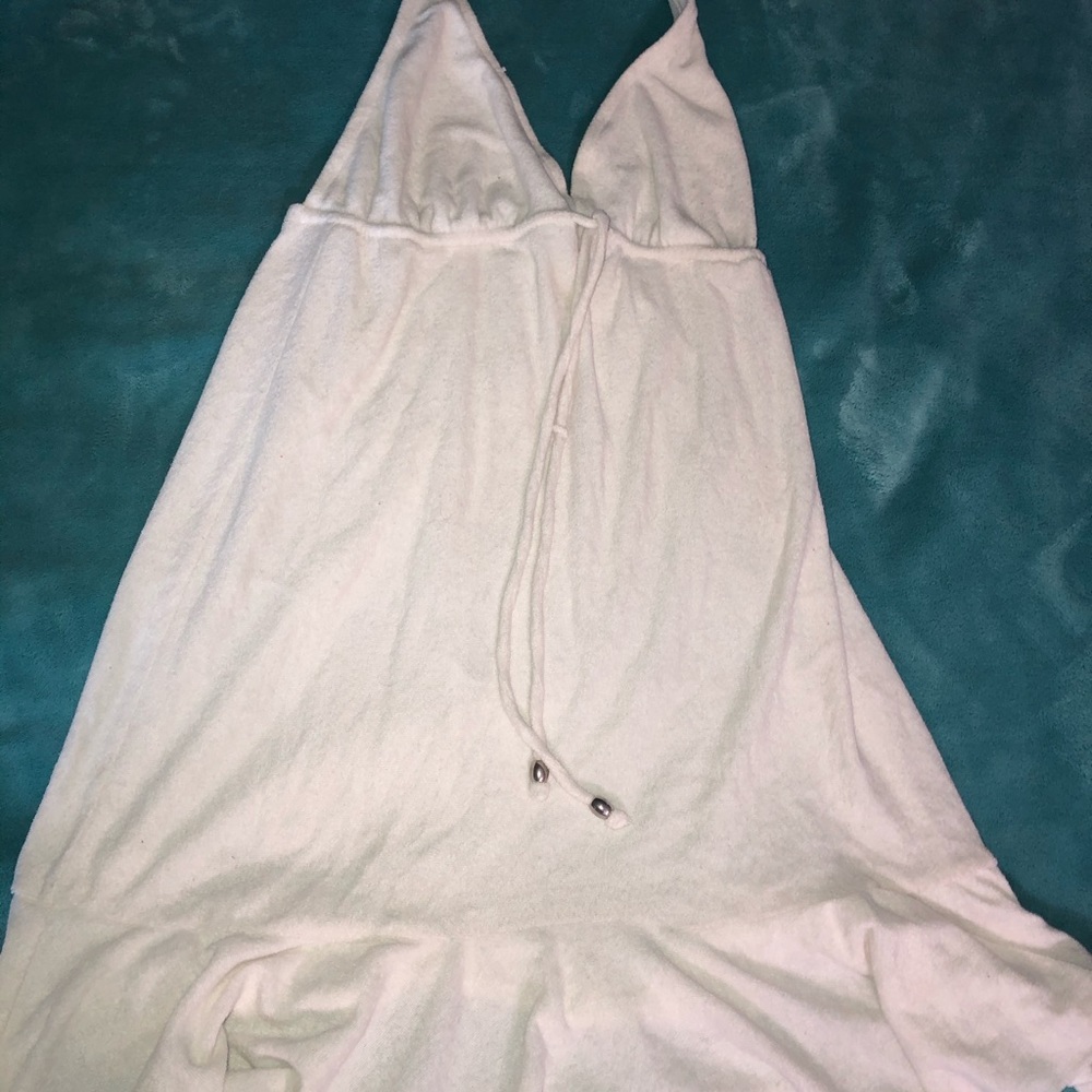 White beach towel dress
